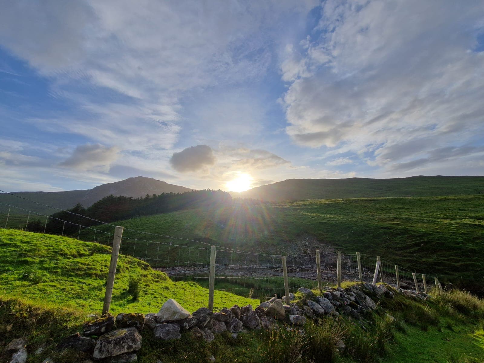 Sunrise over the hills